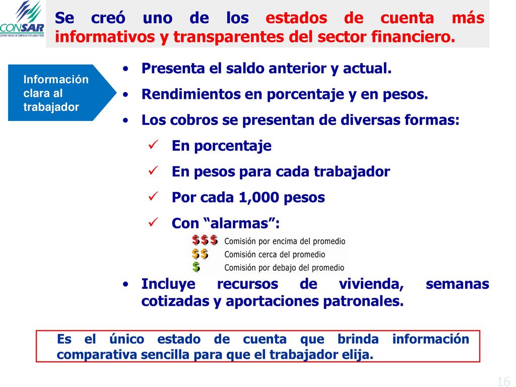 Se creó uno de los estados de cuenta más informativos y transparentes del sector financiero.