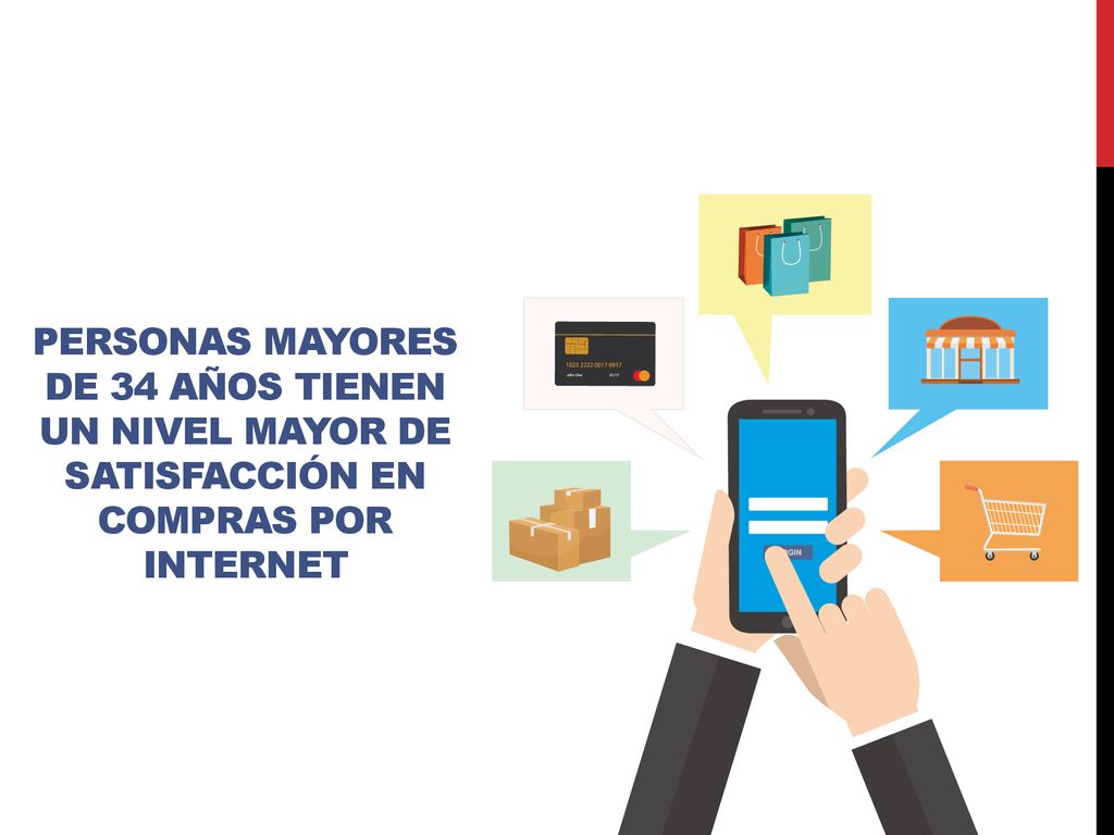 Personas mayores de 34 años tienen un nivel mayor de satisfacción en compras por internet
