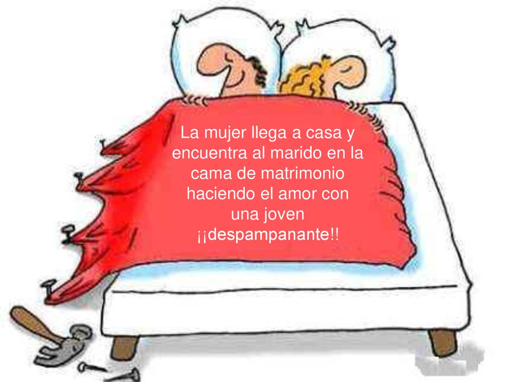 La mujer llega a casa y encuentra al marido en la cama de matrimonio haciendo el amor con una joven ¡¡despampanante!!