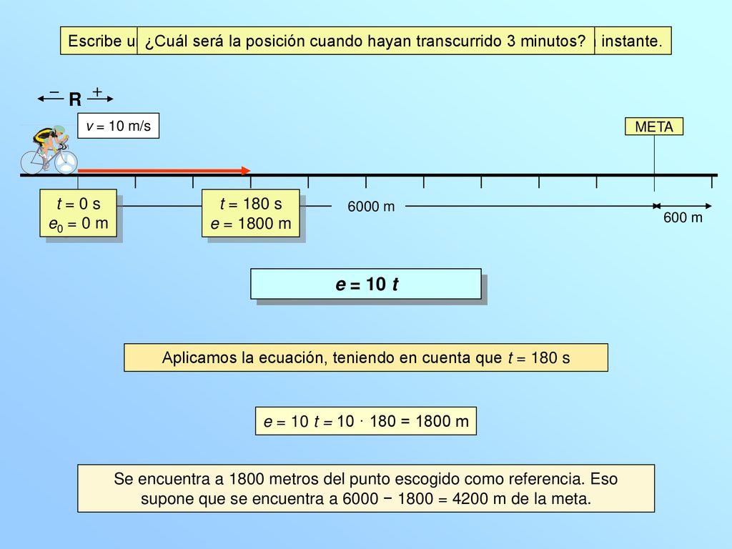 Aplicamos la ecuación, teniendo en cuenta que t = 180 s