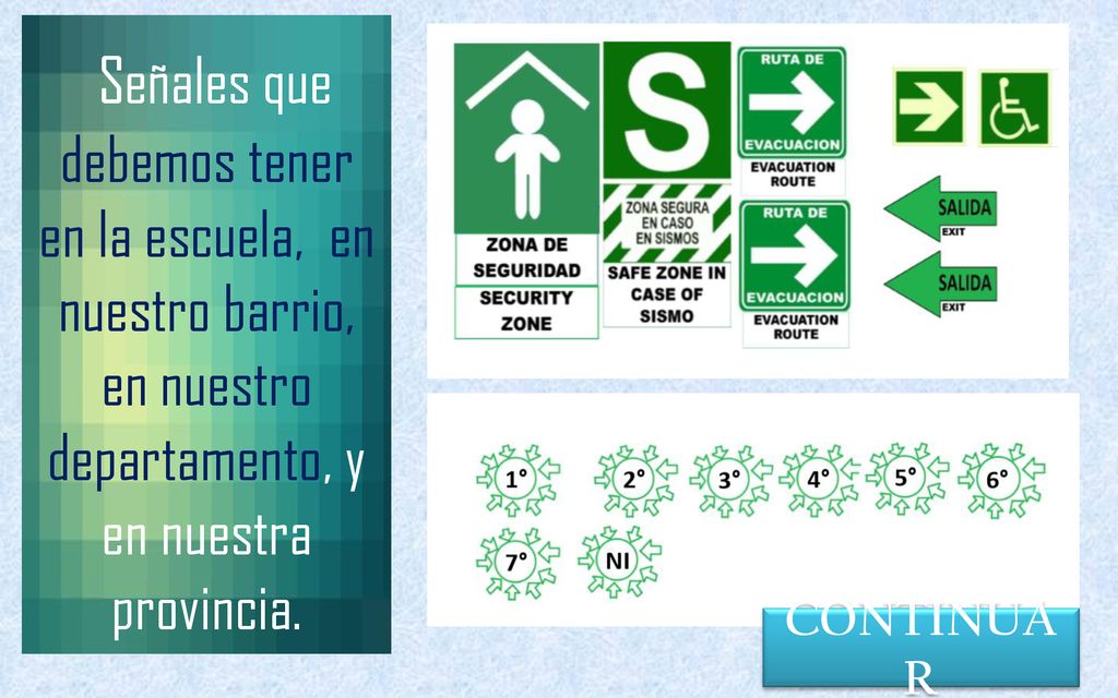 Señales que debemos tener en la escuela, en nuestro barrio, en nuestro departamento, y en nuestra provincia.