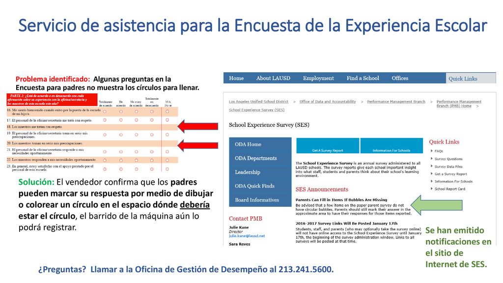 Servicio de asistencia para la Encuesta de la Experiencia Escolar