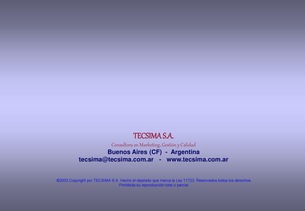 TECSIMA S.A. Consultora en Marketing, Gestión y Calidad