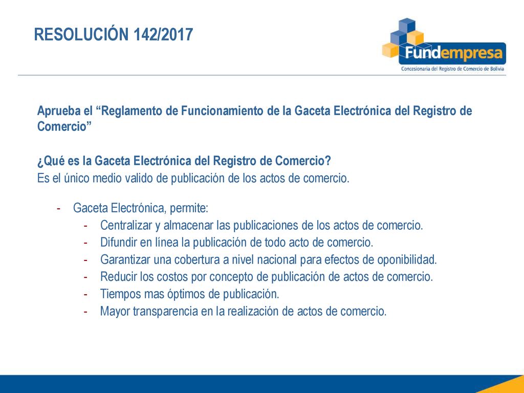 RESOLUCIÓN 142/2017 Aprueba el Reglamento de Funcionamiento de la Gaceta Electrónica del Registro de Comercio