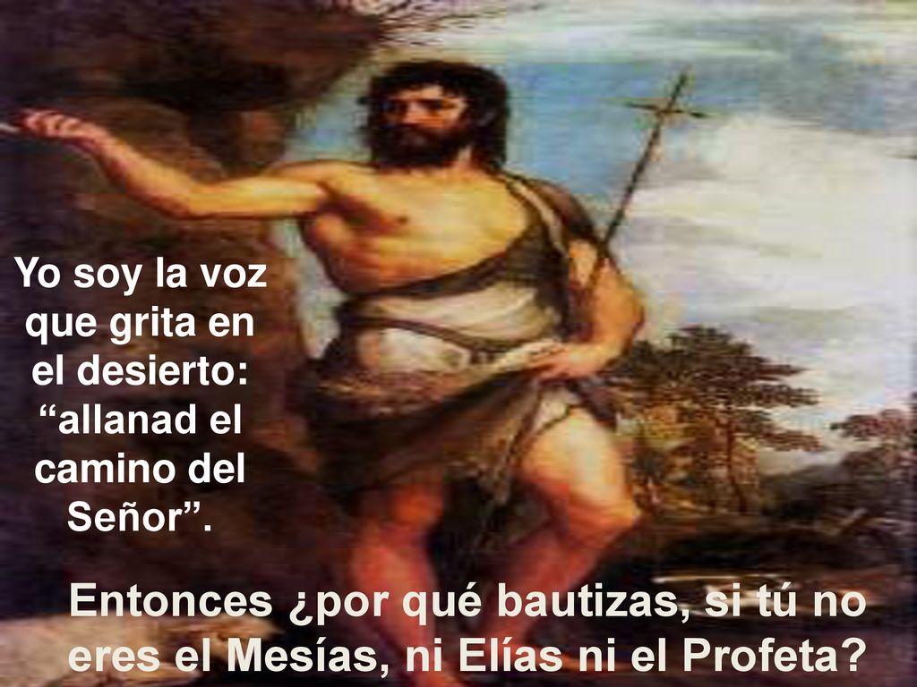 Yo soy la voz que grita en el desierto: allanad el camino del Señor .