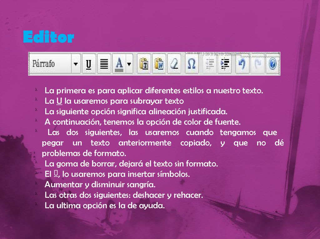 Editor pegar un texto anteriormente copiado, y que no dé