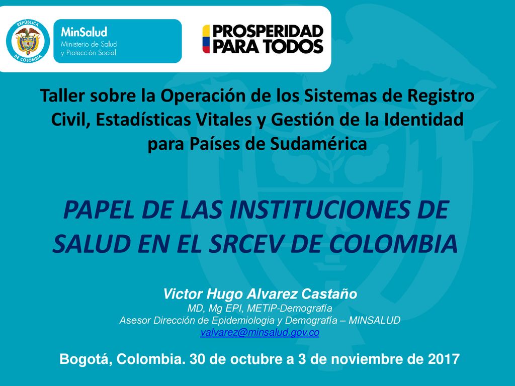 PAPEL DE LAS INSTITUCIONES DE SALUD EN EL SRCEV DE COLOMBIA
