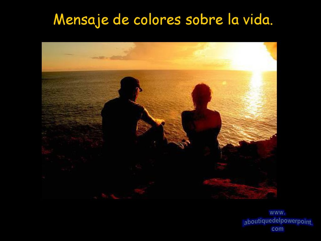 Mensaje de colores sobre la vida.