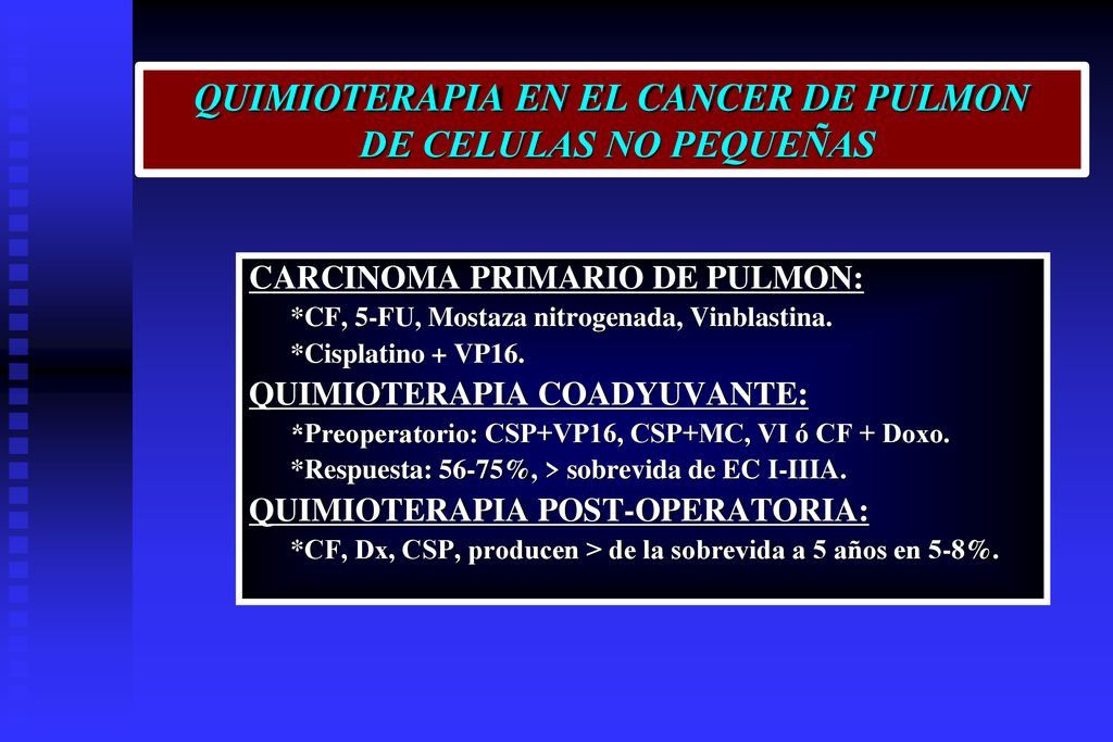 QUIMIOTERAPIA EN EL CANCER DE PULMON DE CELULAS NO PEQUEÑAS