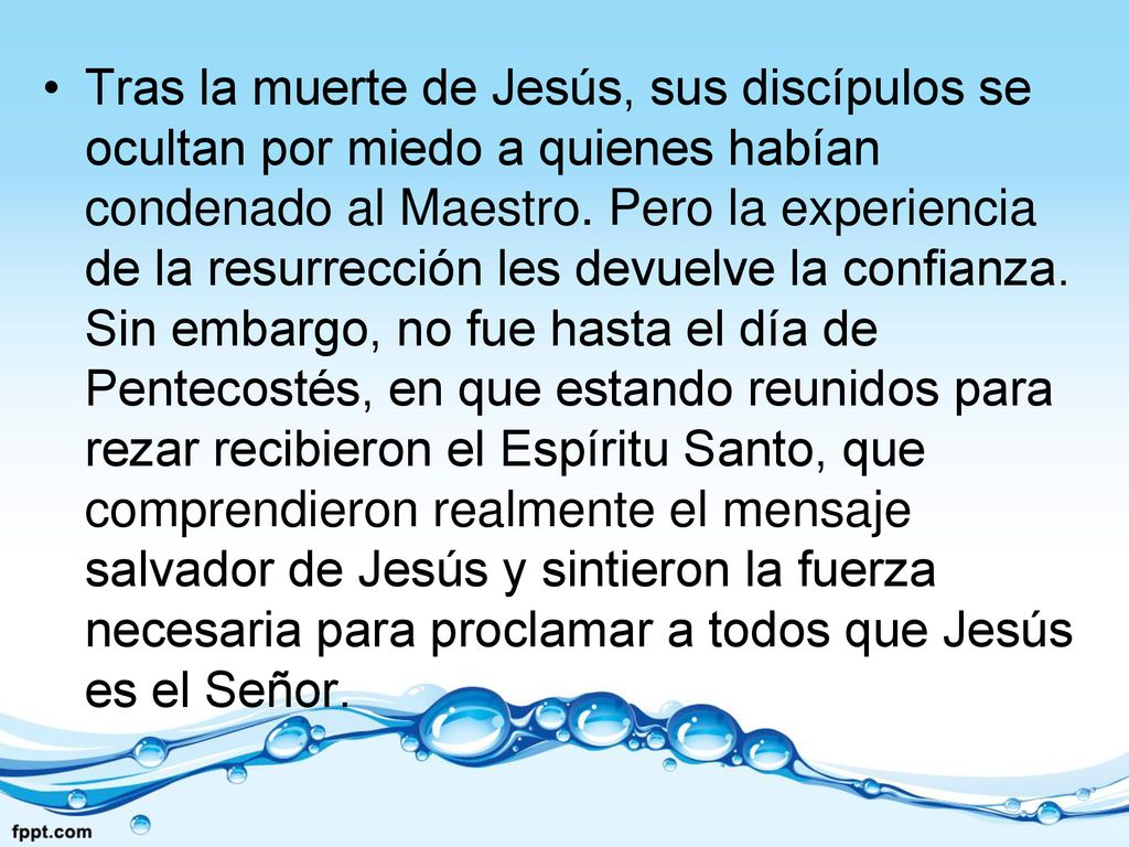 Tras la muerte de Jesús, sus discípulos se ocultan por miedo a quienes habían condenado al Maestro.