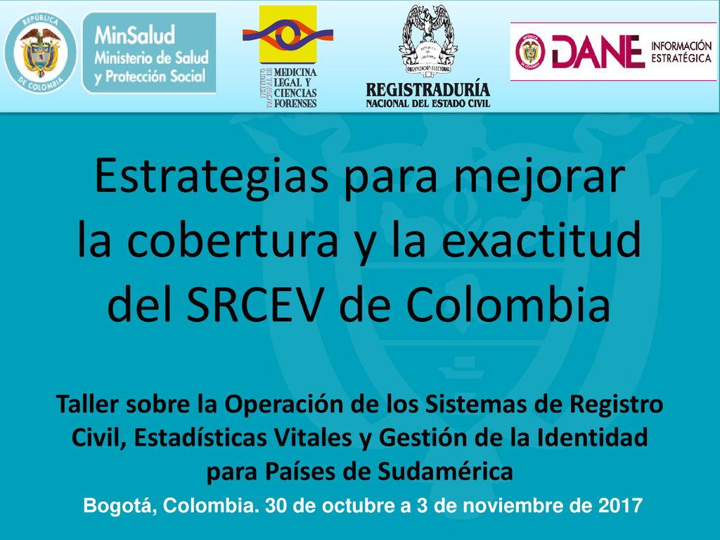 Bogotá, Colombia. 30 de octubre a 3 de noviembre de 2017