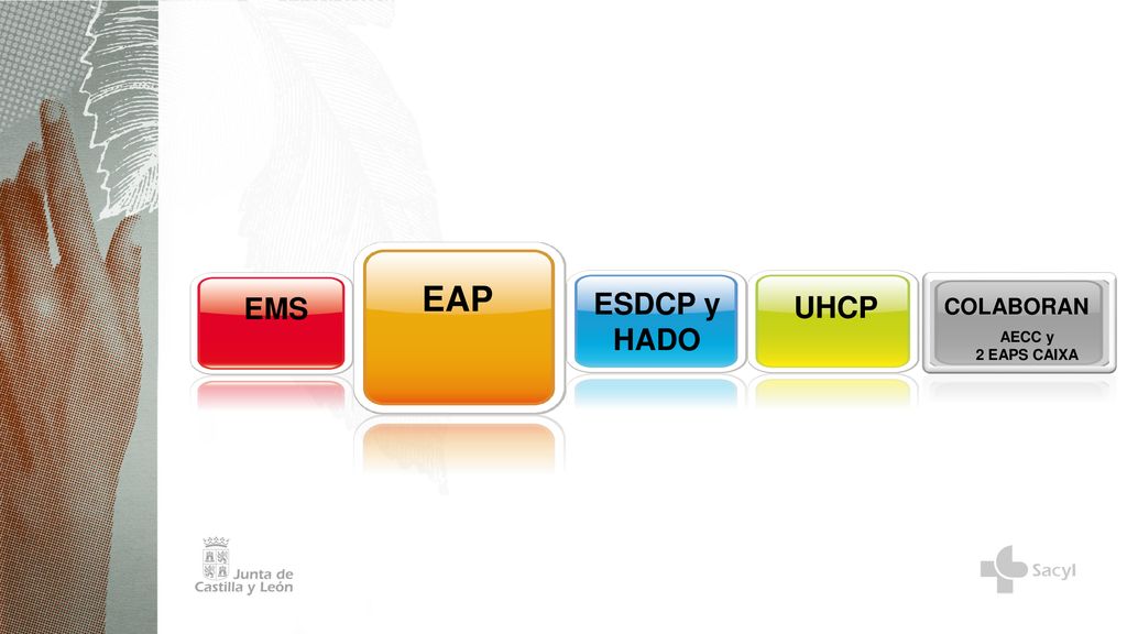Co EMS EAP ESDCP y HADO UHCP COLABORAN AECC y 2 EAPS CAIXA