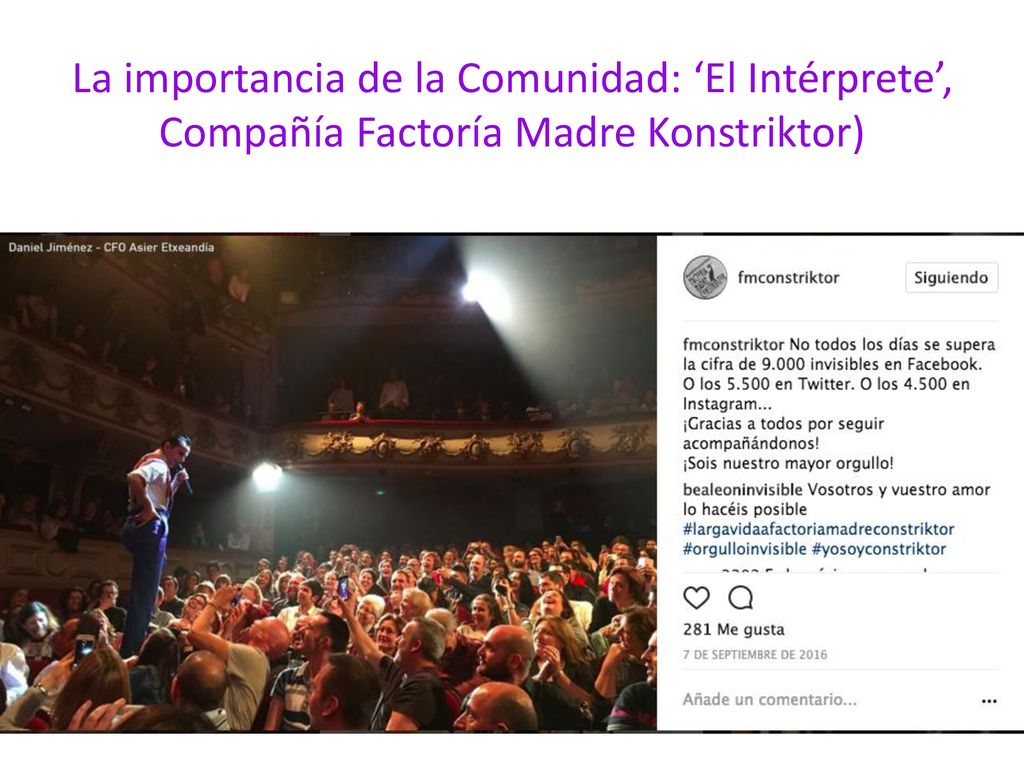 La importancia de la Comunidad: ‘El Intérprete’, Compañía Factoría Madre Konstriktor)