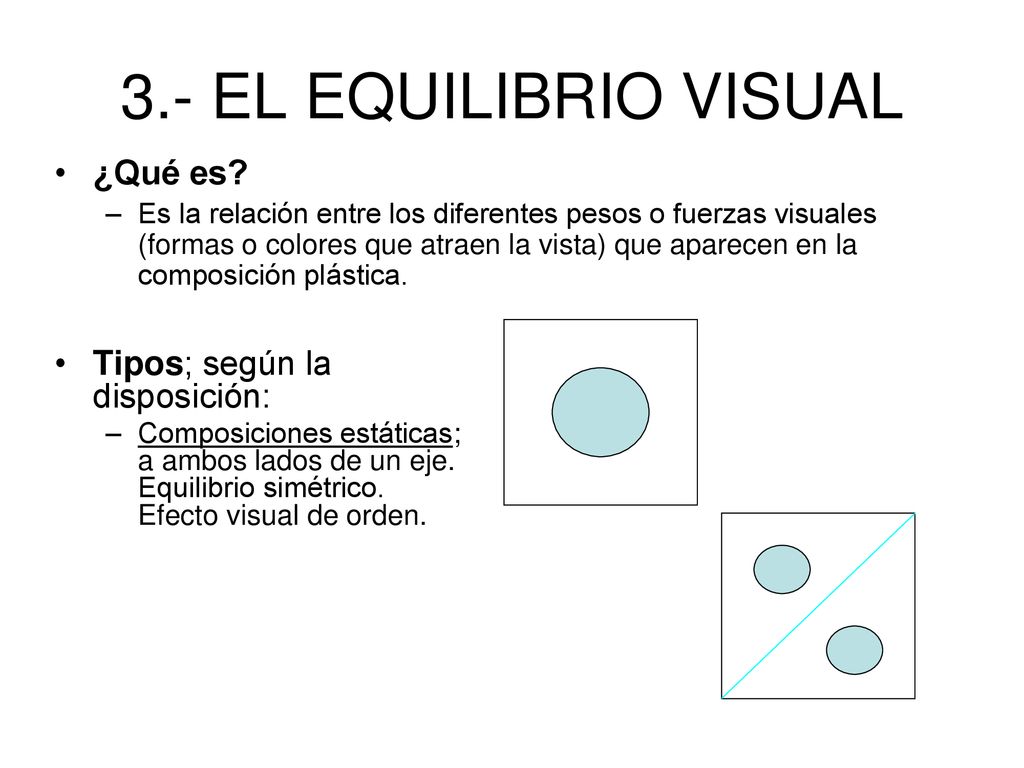 3.- EL EQUILIBRIO VISUAL ¿Qué es Tipos; según la disposición: