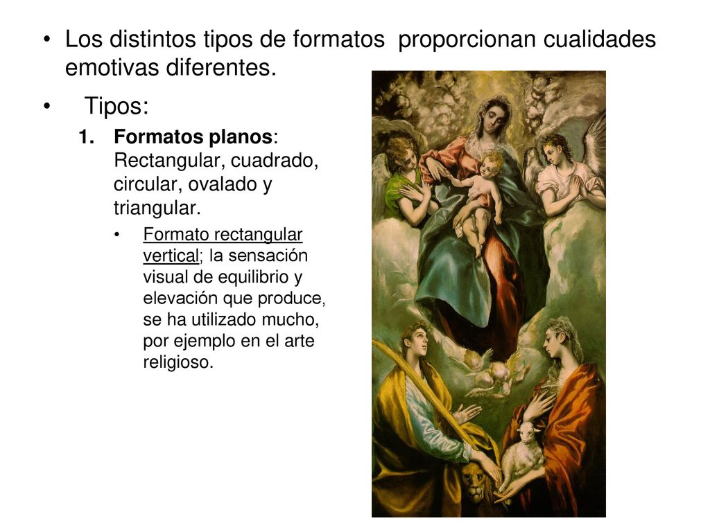 Los distintos tipos de formatos proporcionan cualidades emotivas diferentes.