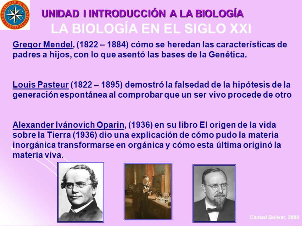 UNIDAD I INTRODUCCIÓN A LA BIOLOGÍA LA BIOLOGÍA EN EL SIGLO XXI
