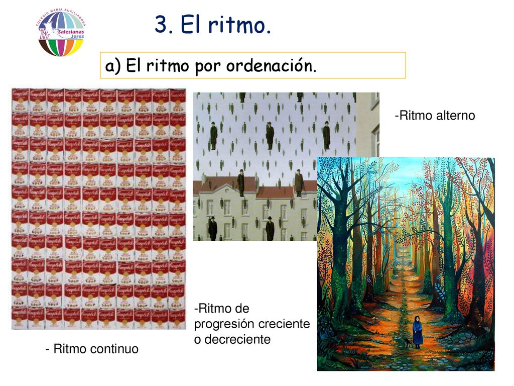 3. El ritmo. a) El ritmo por ordenación. -Ritmo alterno