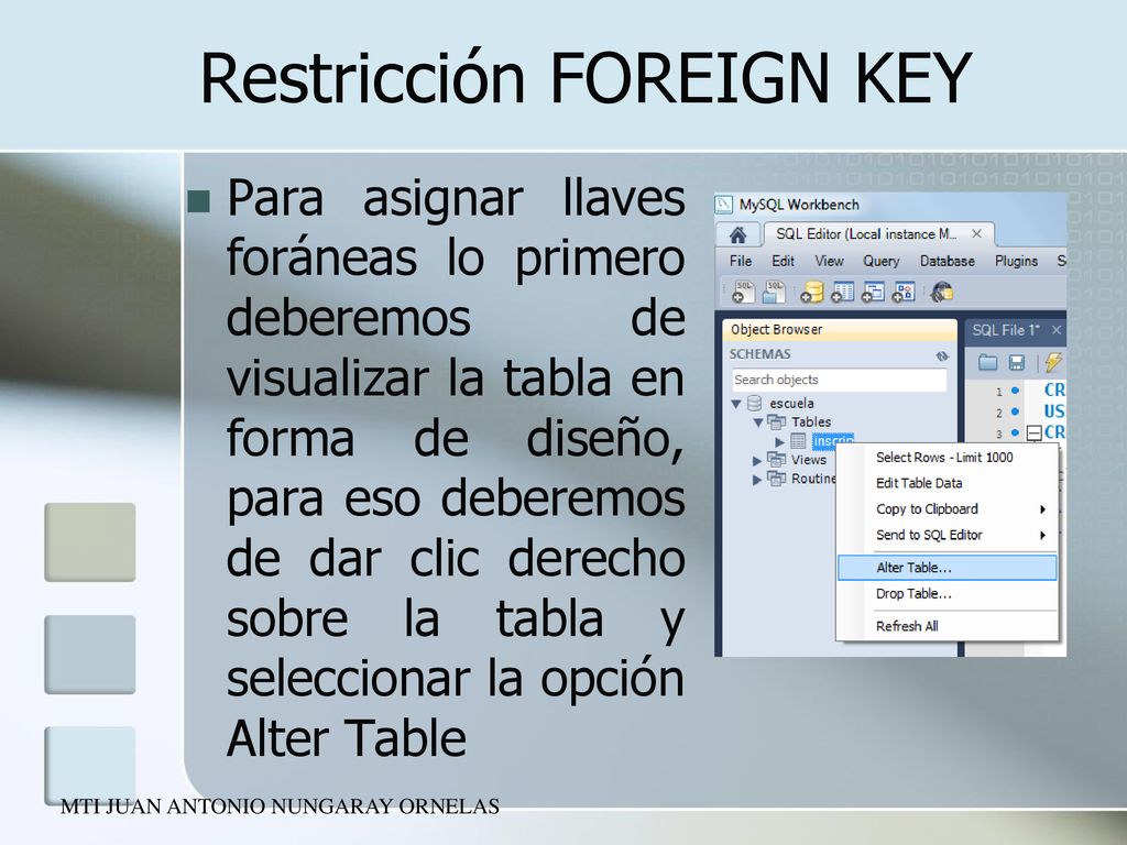 Restricción FOREIGN KEY