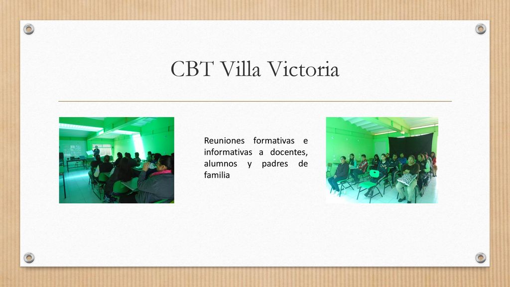 CBT Villa Victoria Reuniones formativas e informativas a docentes, alumnos y padres de familia