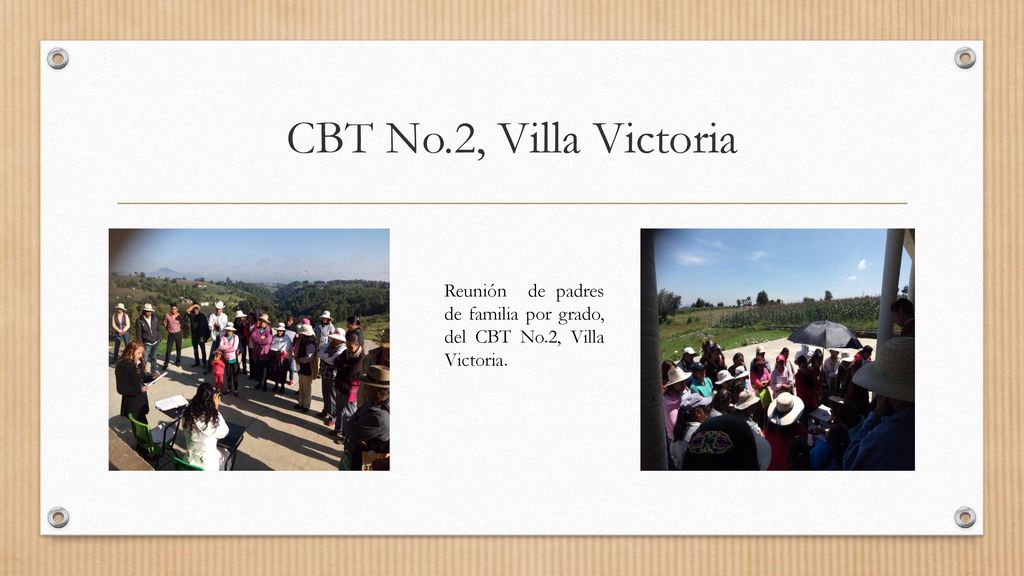 CBT No.2, Villa Victoria Reunión de padres de familia por grado, del CBT No.2, Villa Victoria.
