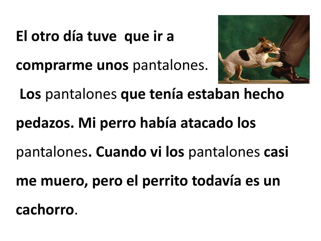 El otro día tuve que ir a comprarme unos pantalones