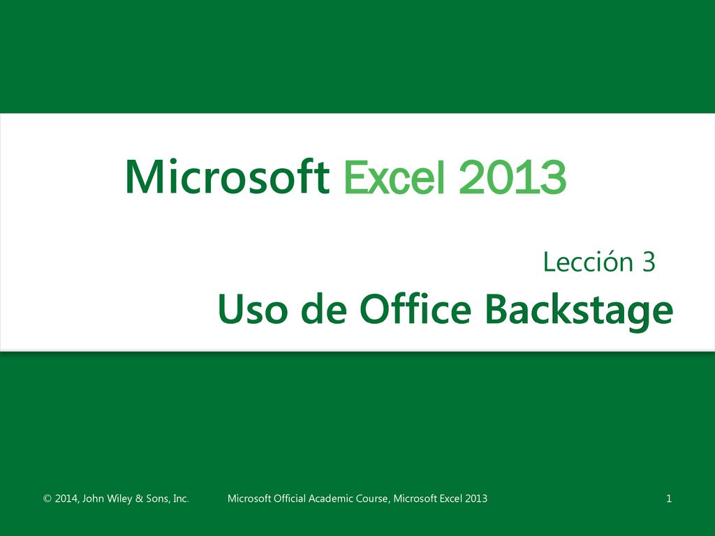 Uso de Office Backstage