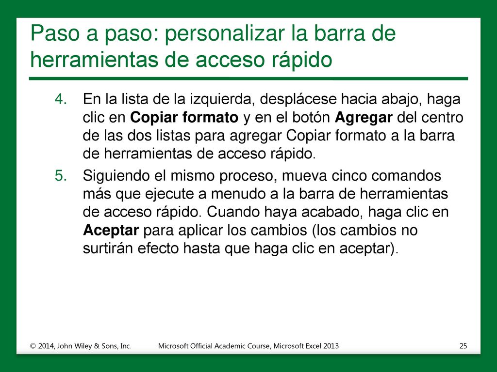 Paso a paso: personalizar la barra de herramientas de acceso rápido