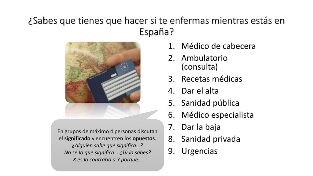 ¿Sabes que tienes que hacer si te enfermas mientras estás en España