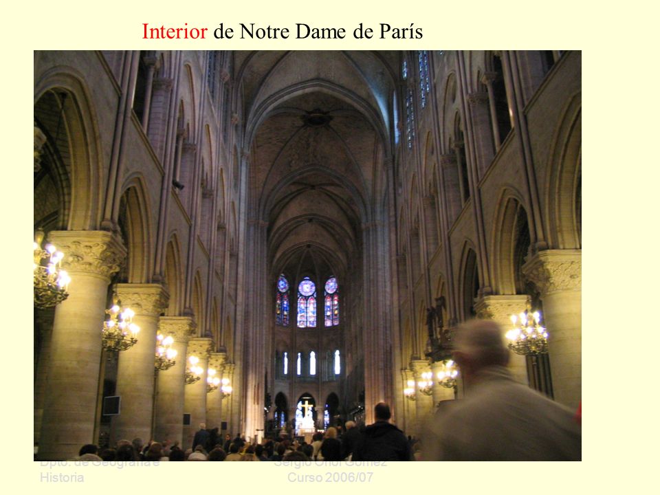 Interior de Notre Dame de París