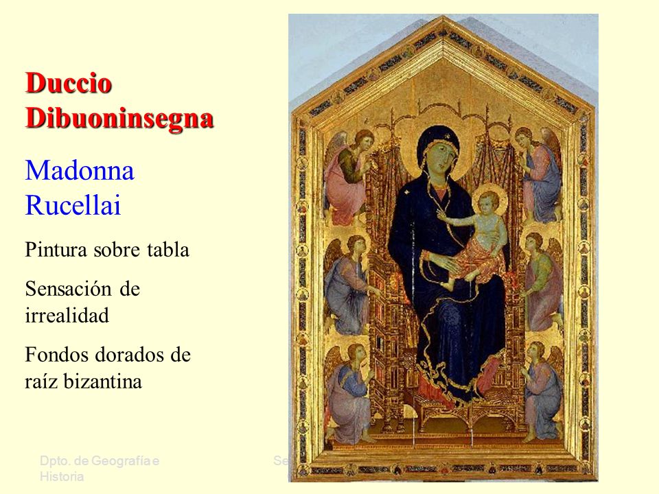 Duccio Dibuoninsegna Madonna Rucellai Pintura sobre tabla