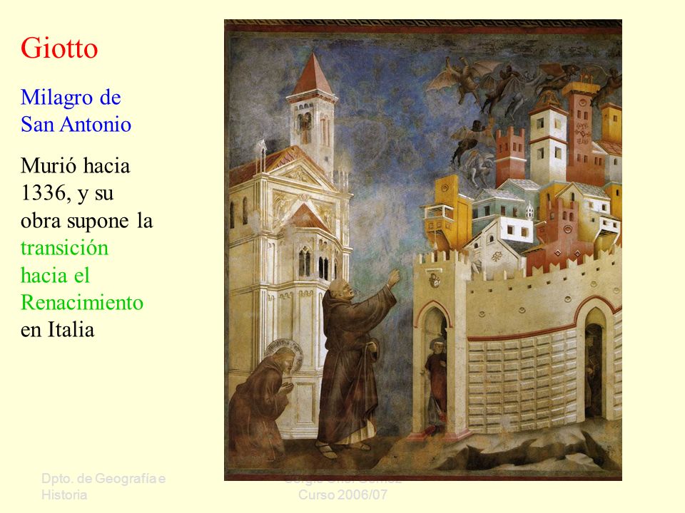 Giotto Milagro de San Antonio