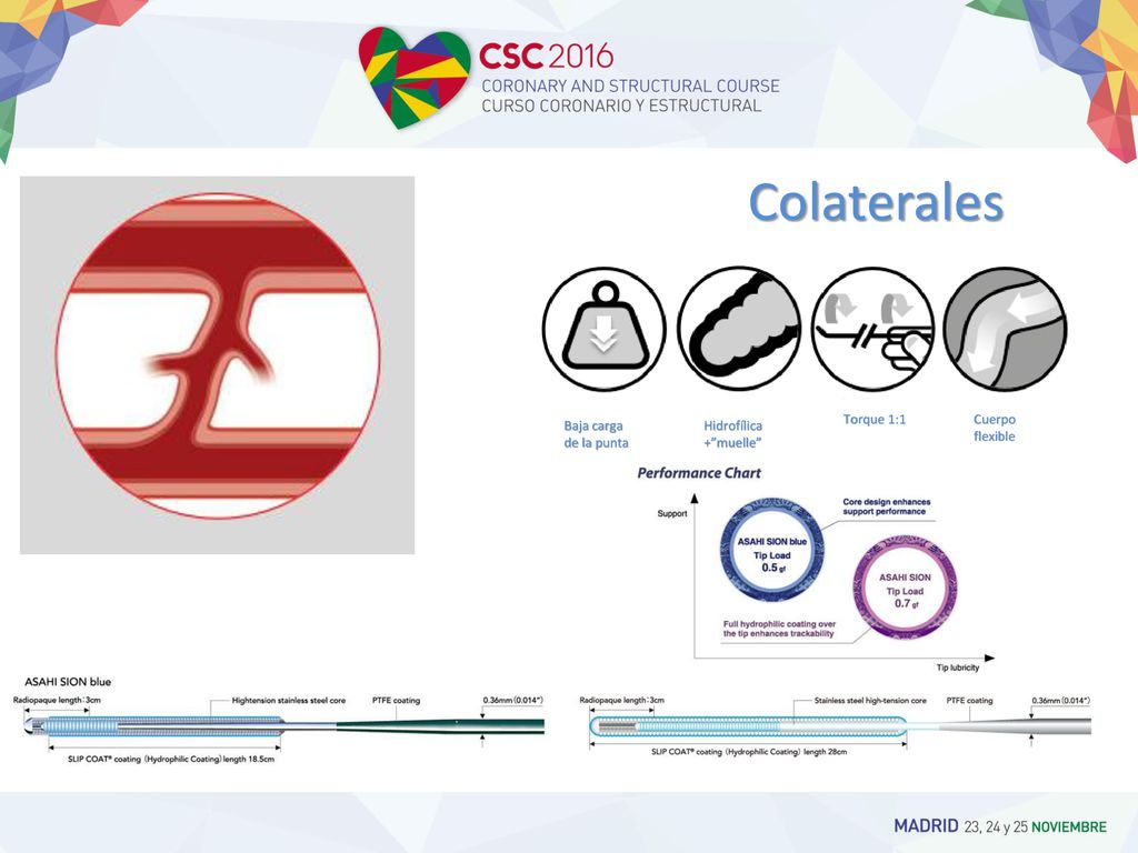 Colaterales Baja carga de la punta Hidrofílica + muelle Torque 1:1