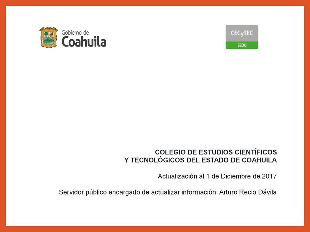 COLEGIO DE ESTUDIOS CIENTÍFICOS Y TECNOLÓGICOS DEL ESTADO DE COAHUILA