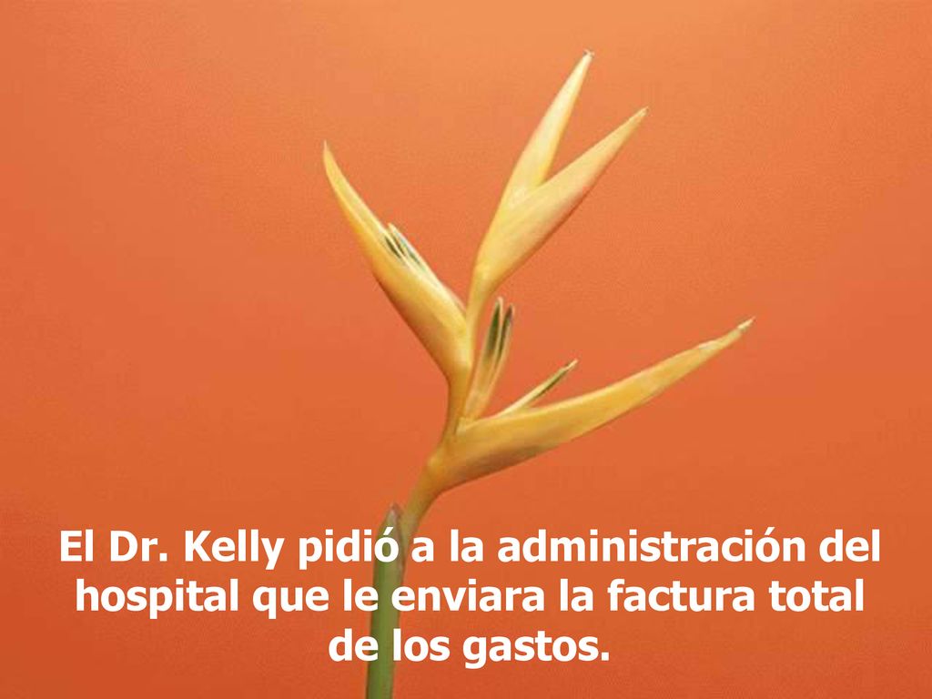 El Dr. Kelly pidió a la administración del hospital que le enviara la factura total de los gastos.
