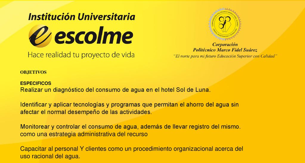 Realizar un diagnóstico del consumo de agua en el hotel Sol de Luna.