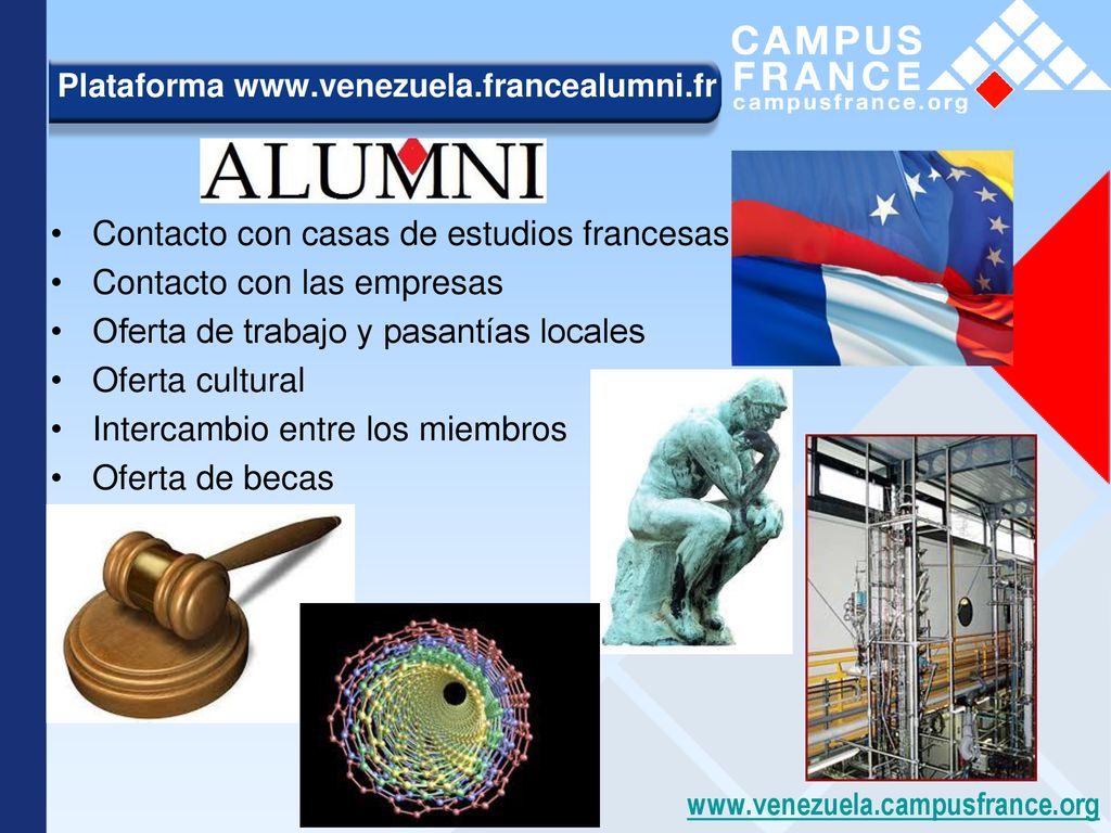 Contacto con casas de estudios francesas Contacto con las empresas