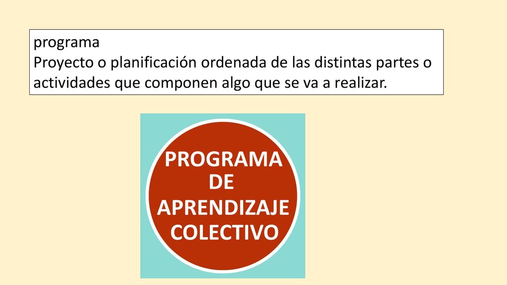 programa Proyecto o planificación ordenada de las distintas partes o.