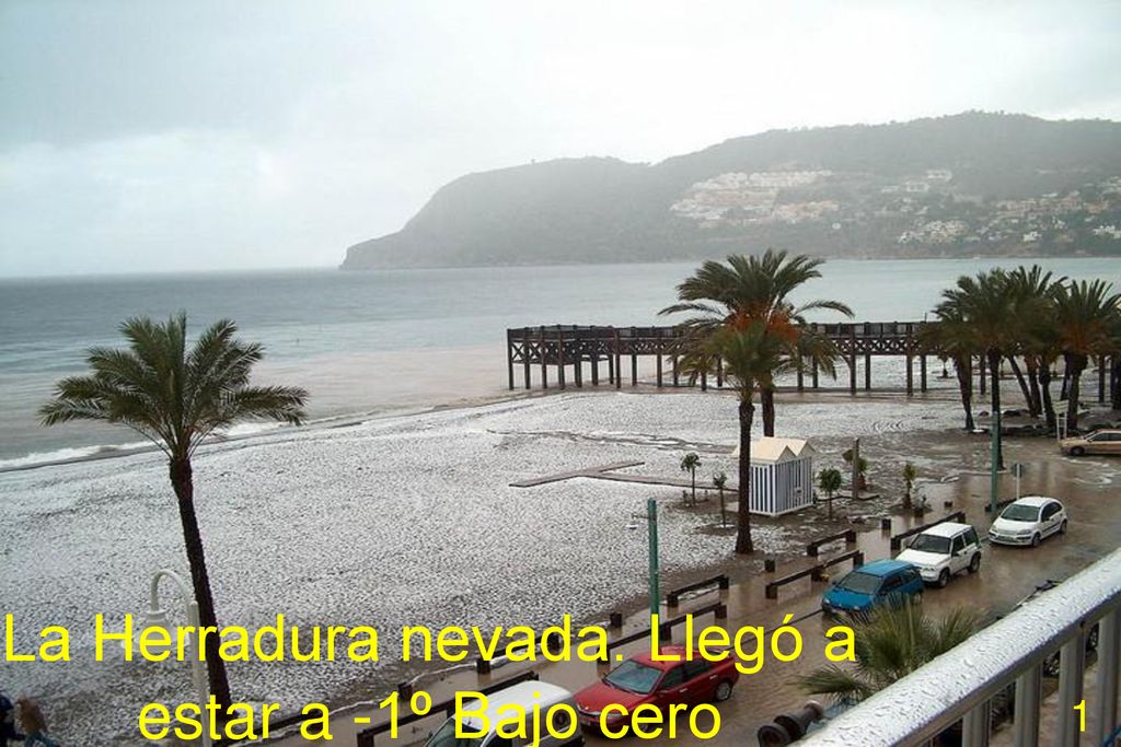 La Herradura nevada. Llegó a estar a -1º Bajo cero