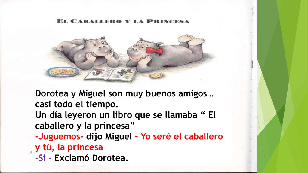 Dorotea y Miguel son muy buenos amigos… casi todo el tiempo.