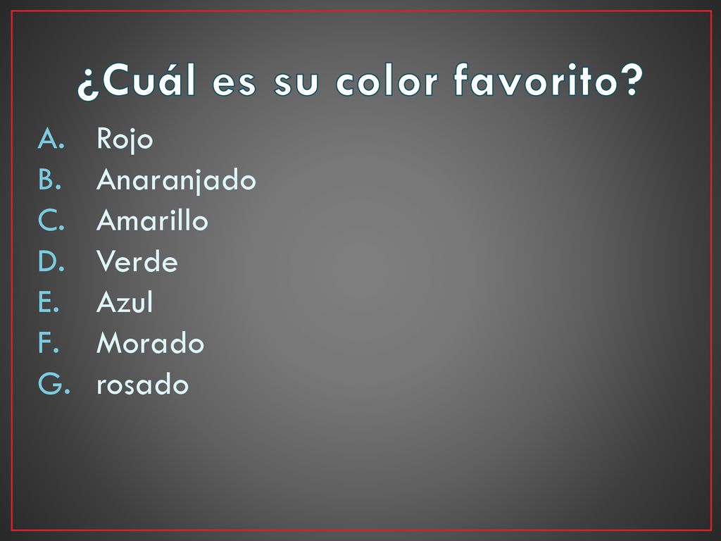 ¿Cuál es su color favorito