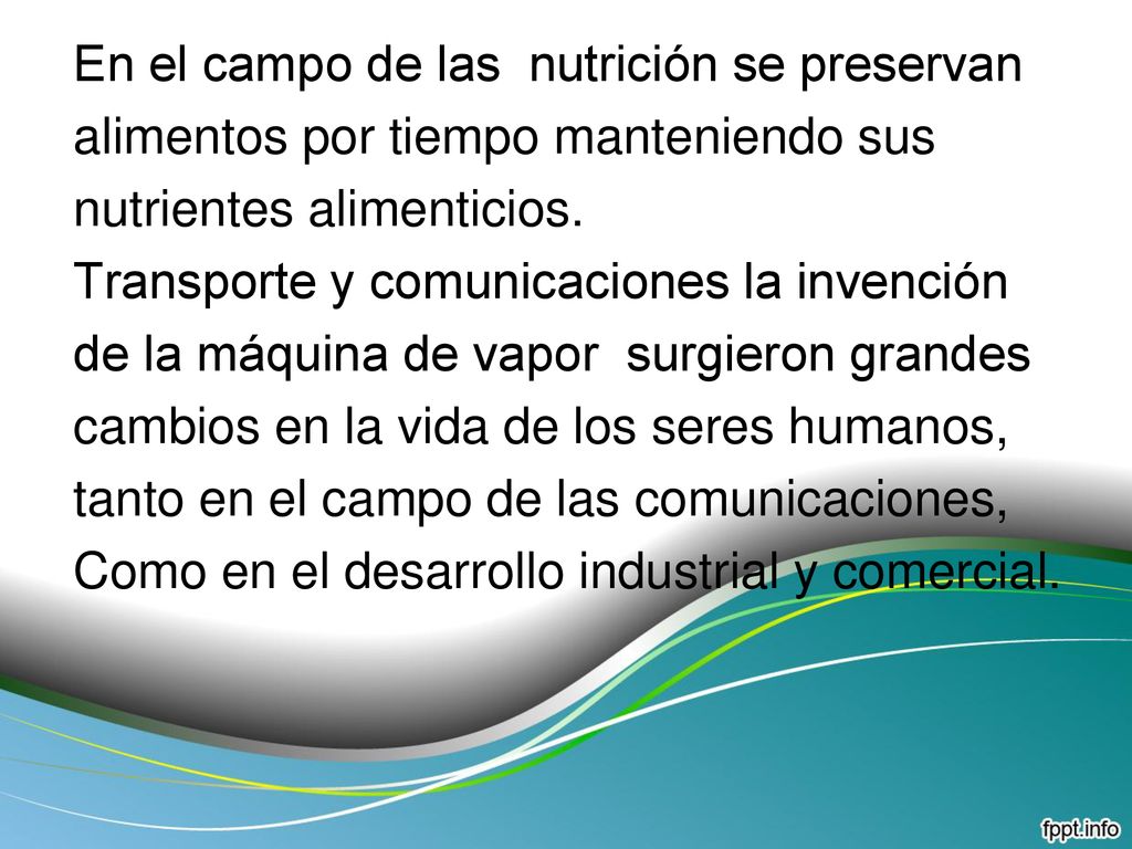 En el campo de las nutrición se preservan alimentos por tiempo manteniendo sus nutrientes alimenticios.