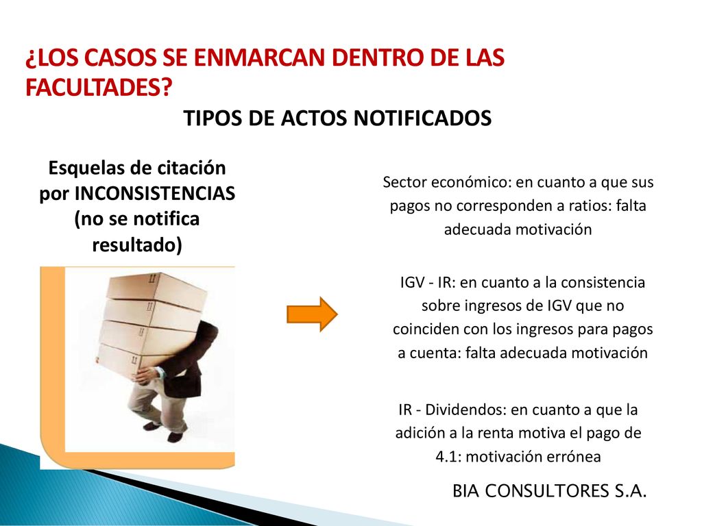 Esquelas de citación por INCONSISTENCIAS (no se notifica resultado)