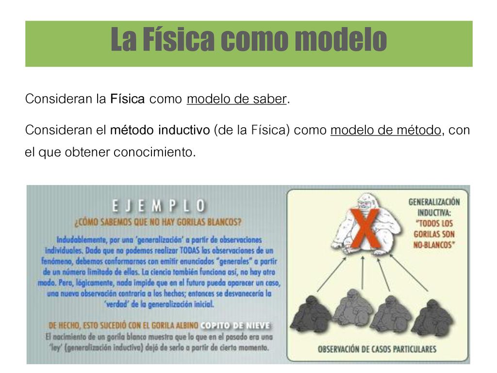 La Física como modelo Consideran la Física como modelo de saber.