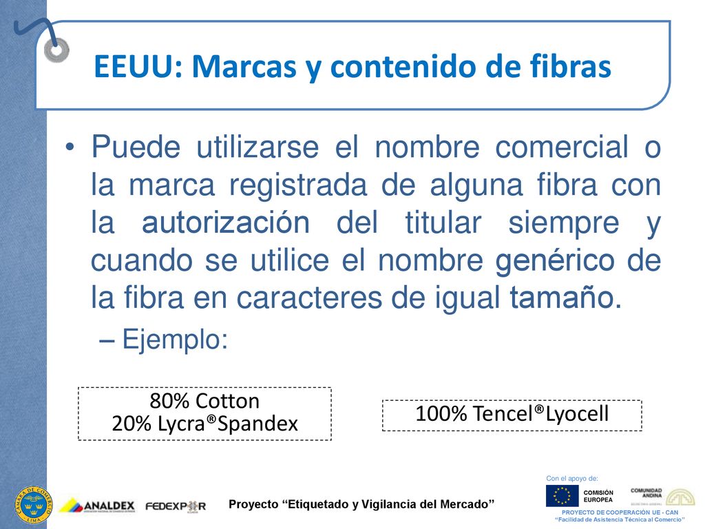 EEUU: Marcas y contenido de fibras