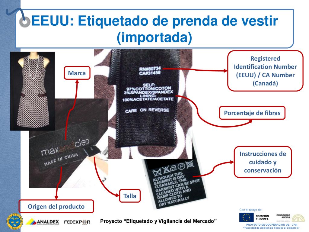 EEUU: Etiquetado de prenda de vestir (importada)