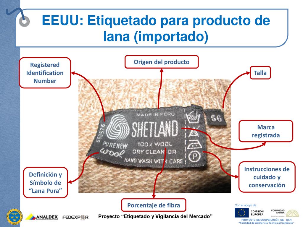 EEUU: Etiquetado para producto de lana (importado)