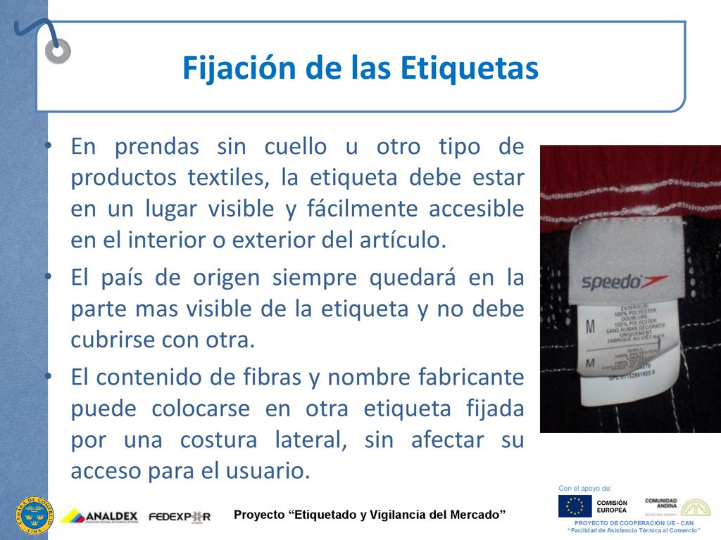 Fijación de las Etiquetas