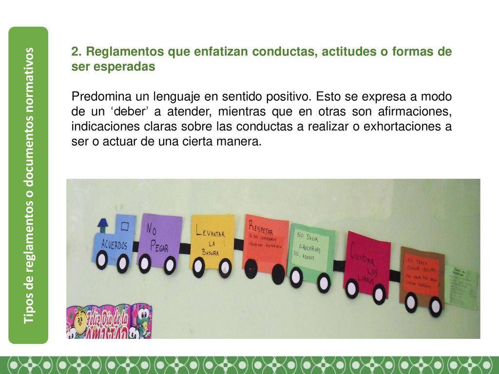 Tipos de reglamentos o documentos normativos