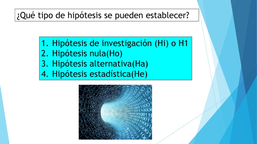 ¿Qué tipo de hipótesis se pueden establecer