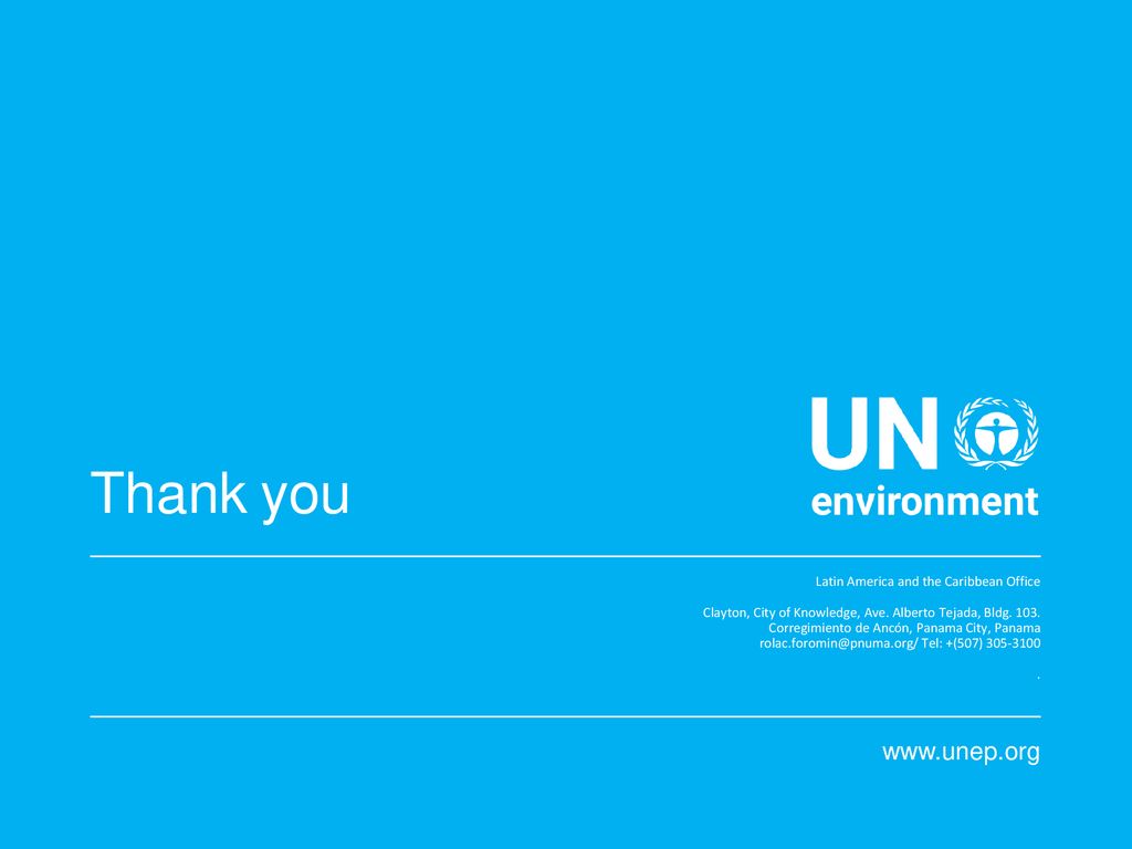 Thank you   Latin America and the Caribbean Office